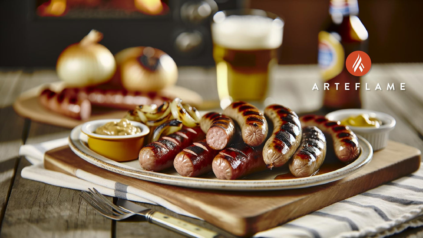 Grilled Beer Brats Illinois-Style on the Arteflame Grill