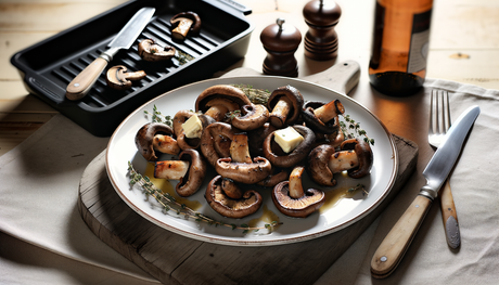 Italian Grilled Porcini Mushrooms with Thyme