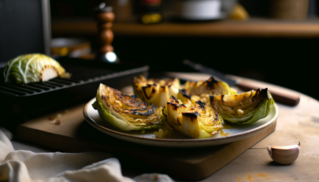 Portuguese Grilled Cabbage with Garlic Butter