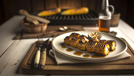 Grilled Connecticut Corn with Maple Butter