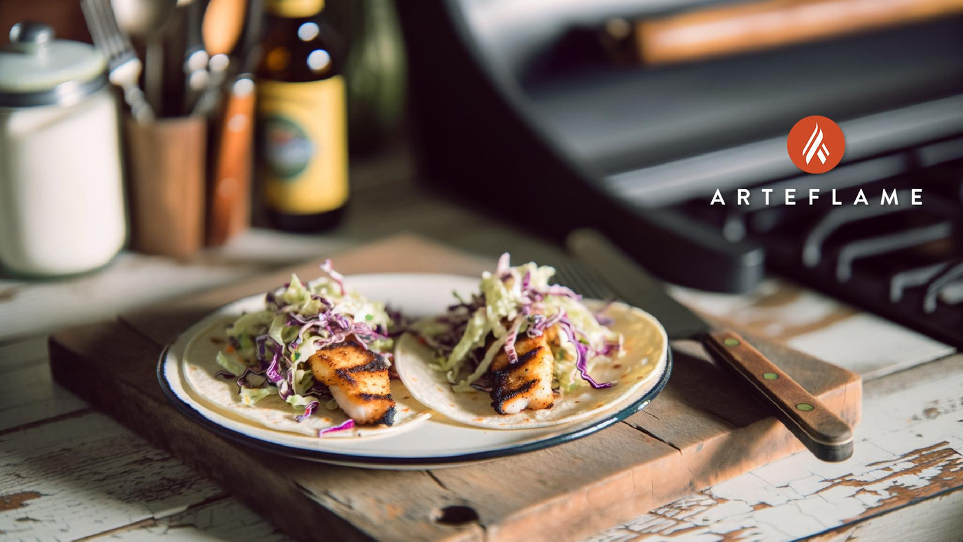 Michigan Grilled Perch Tacos with Tangy Slaw