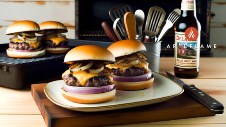 Delaware Grilled Sweet Onion & Cheddar Burgers