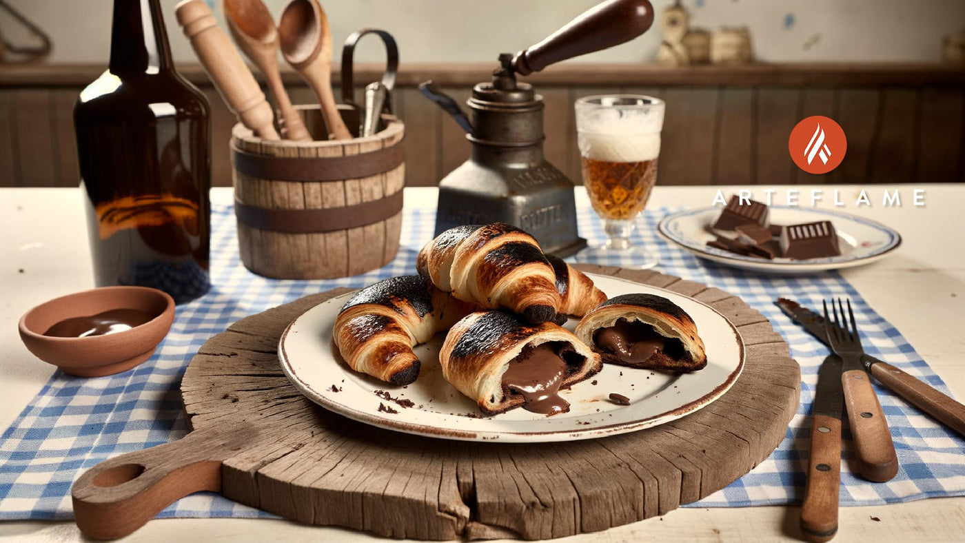 Grilled Dutch Chocolate-Stuffed Croissants