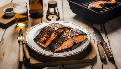 Portuguese Wood-Fired Grilled Salmon