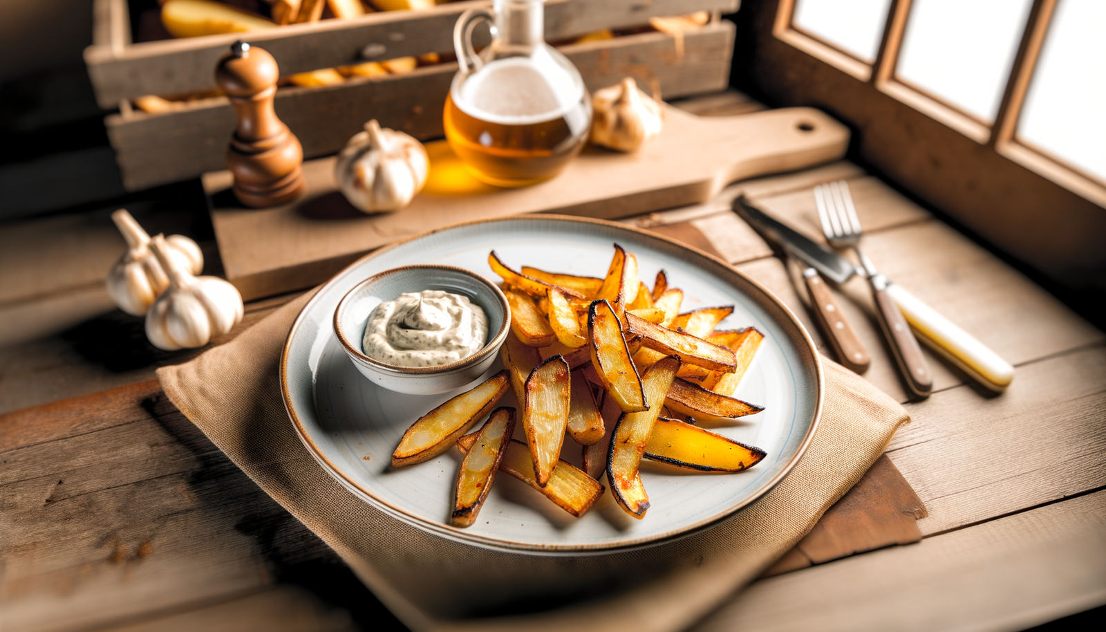 Dutch Grilled Celeriac Fries with Garlic Aioli