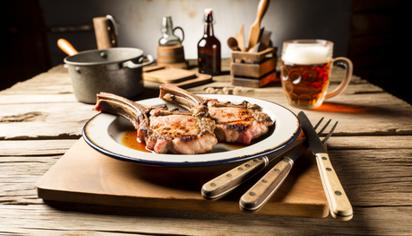 Austrian Hickory Smoked Veal Chops on Arteflame Grill