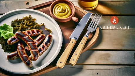 Grilled German Sausage and Mustard Platter