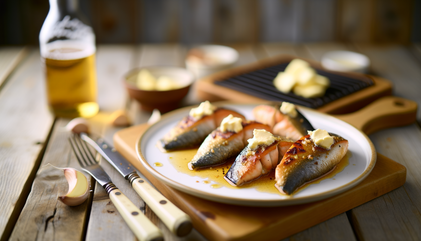 Scottish Grilled Arbroath Smokies with Garlic Butter