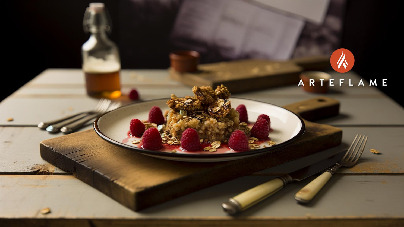 Warm Scottish Cranachan with Grilled Oat Clusters