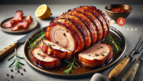 Crispy Bacon-Wrapped Rotisserie Pork Loin Recipe