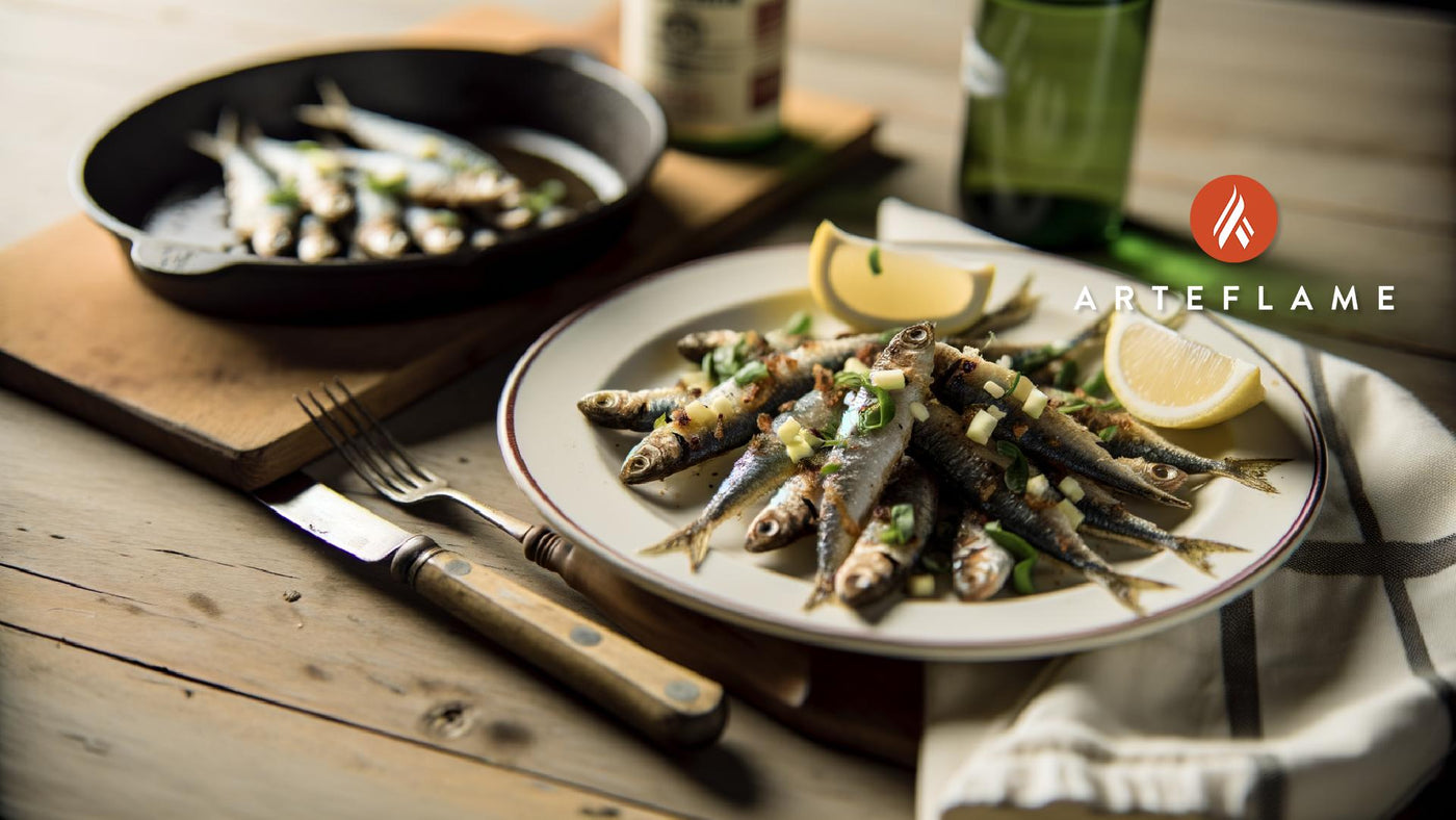 Grilled Michigan Smelt with Lemon and Herbs