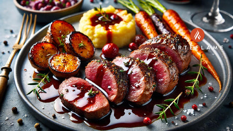 Pan-Seared Hare Loin with Red Wine and Juniper Sauce