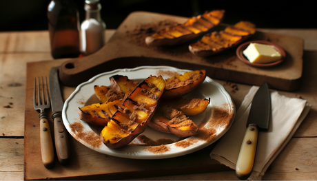 French Grilled Sweet Potatoes with Cinnamon