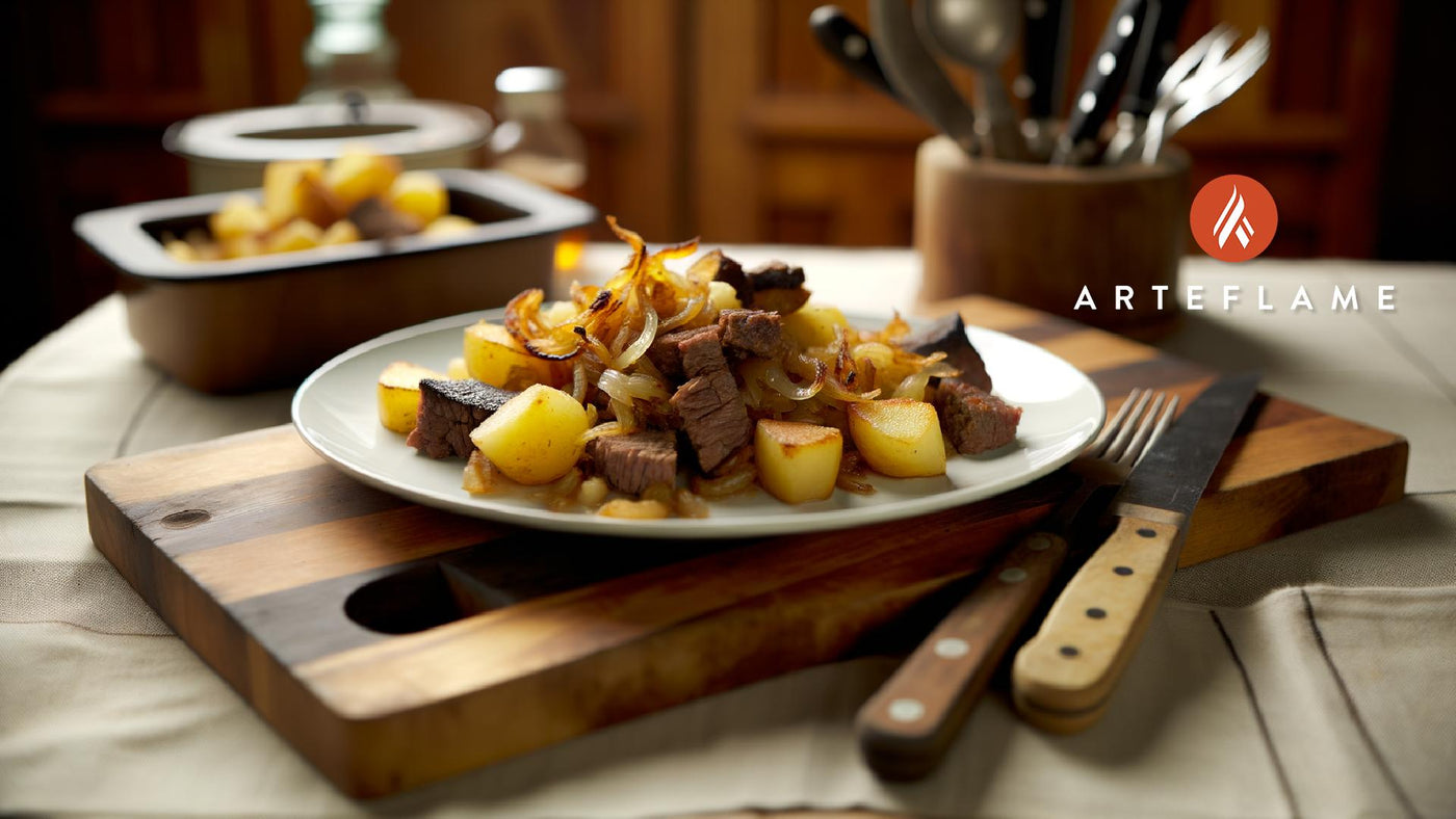 Scottish Stovies Hash on the Grill