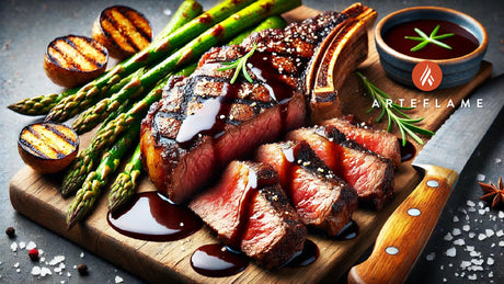 Grilled Porterhouse Steak with Port Wine Reduction