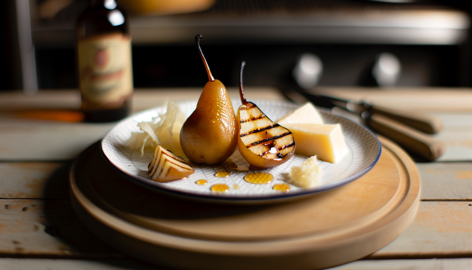 Italian Wood-Grilled Pears with Honey and Pecorino