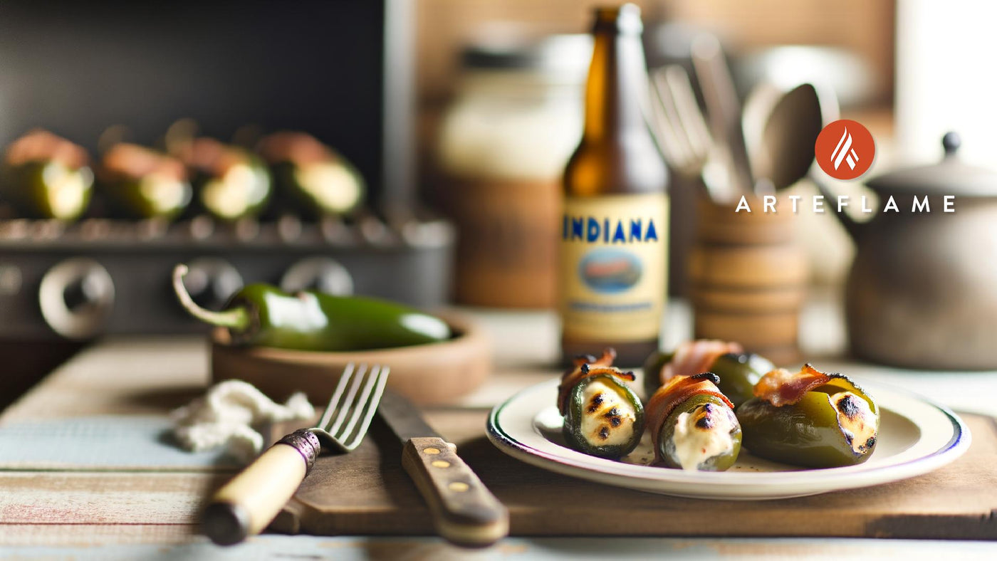 Grilled Indiana Jalapeño Poppers with Bacon & Cheese