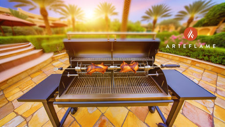 How do I use a rotisserie on the grill?