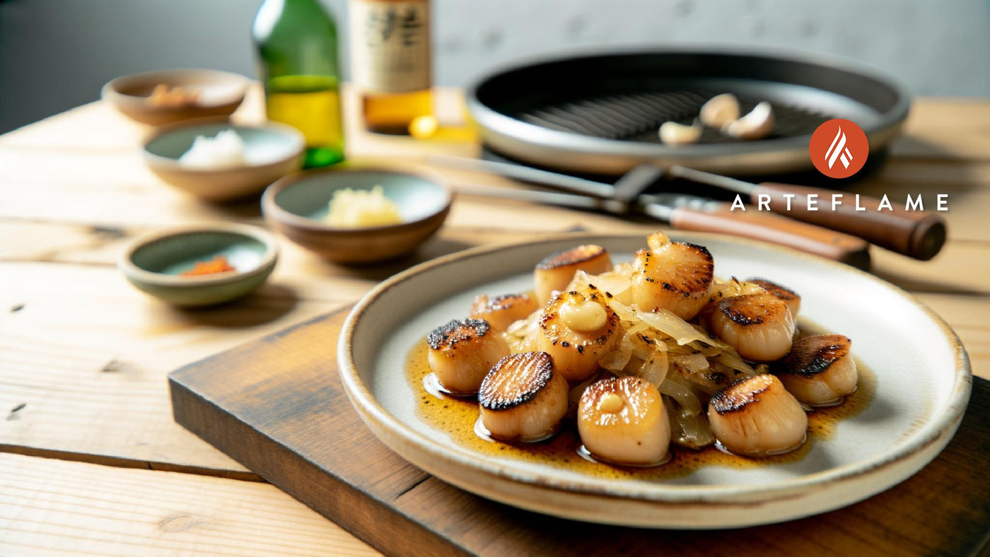 Korean Grilled Garlic Scallops on Arteflame Grill