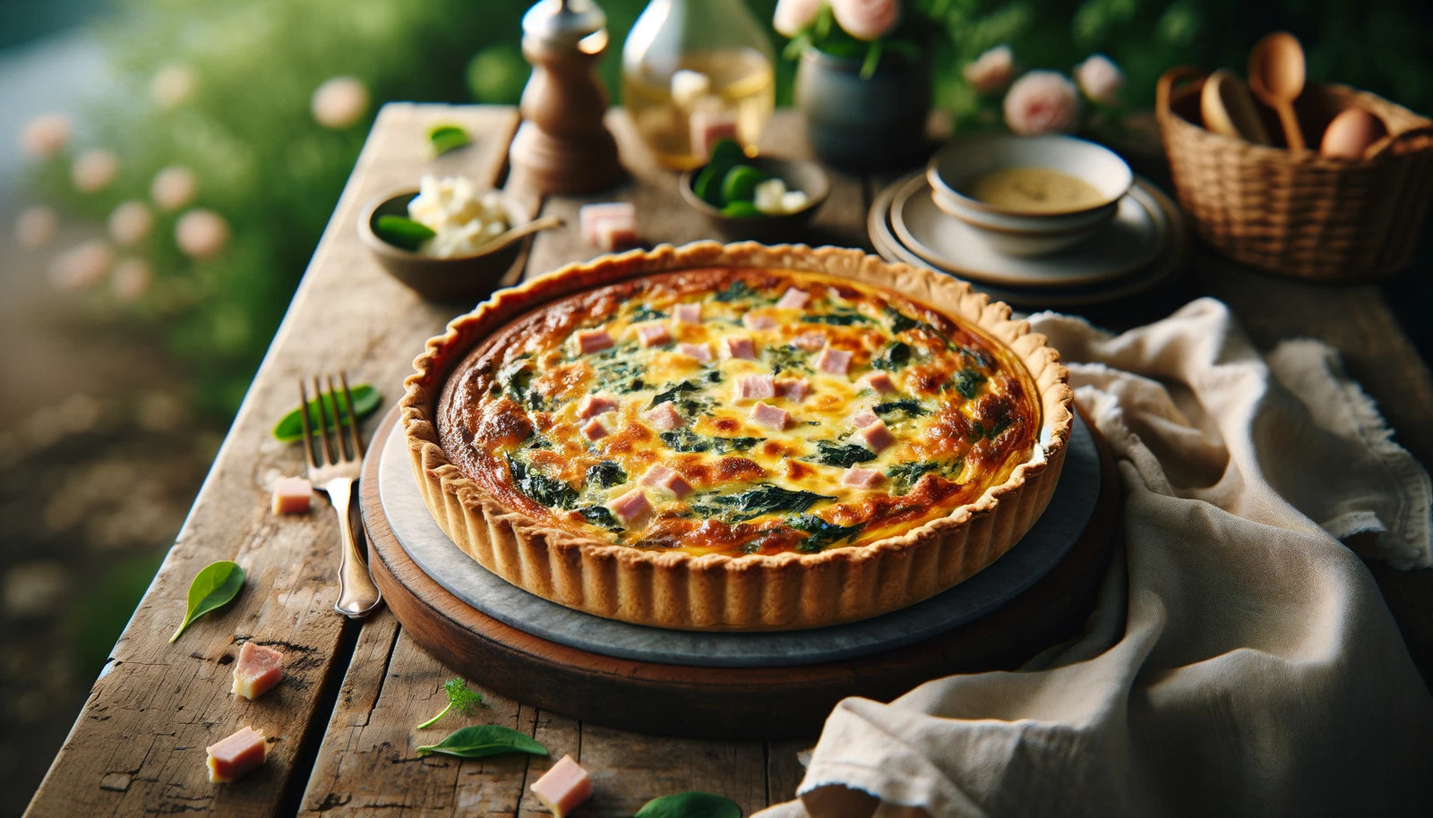 beautifully prepared quiche