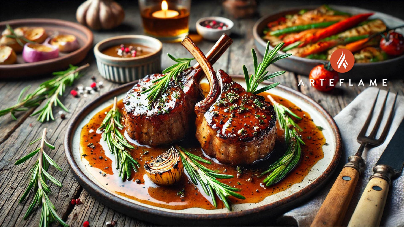 Lamb Chops with Rosemary Gravy on the Arteflame Grill