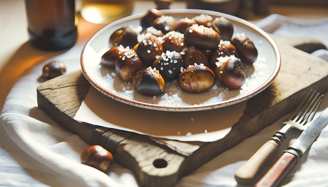 French Grilled Chestnuts with Sea Salt