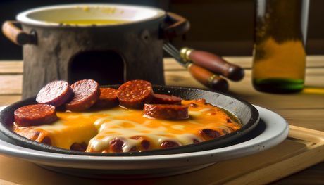 Mexican Queso Fundido with Chorizo on the Grill