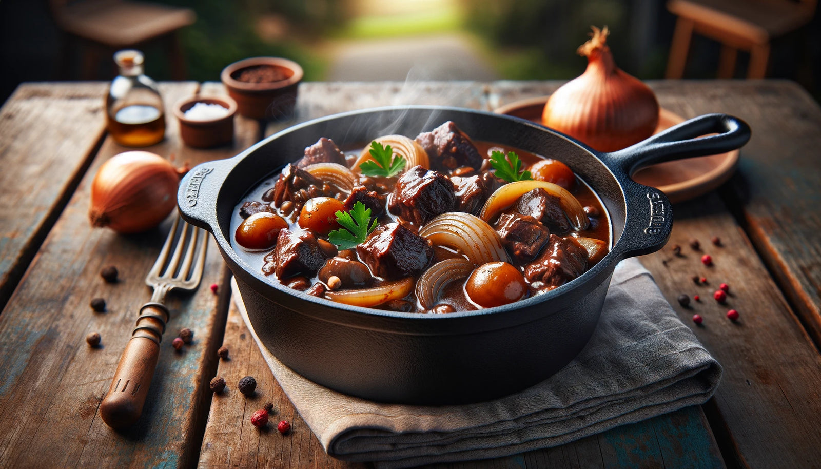 boeuf bourguignon prepared on the Arteflame grill