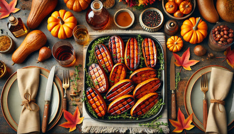 Sweet, smoky bourbon-glazed yams