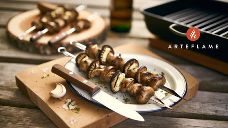 Swiss Alpine Wild Mushroom Skewers with Garlic Butter