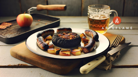 British Grilled Blood Sausage with Caramelized Apples