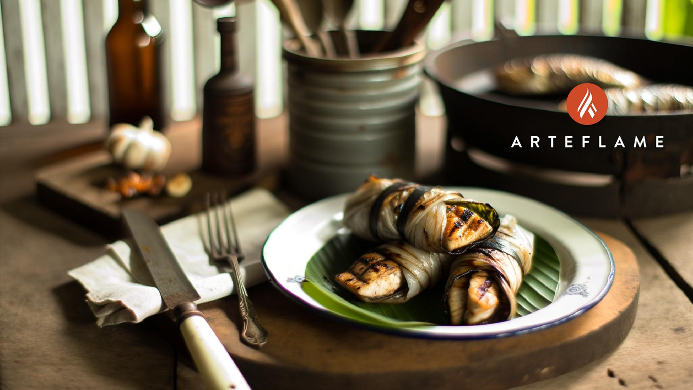 Hawaiian Lau Lau Grilled Fish Wraps on the Arteflame