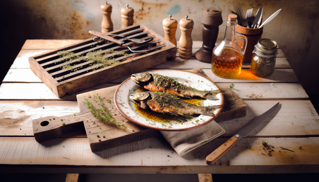 Grilled Albanian Trout with Aromatic Herbs