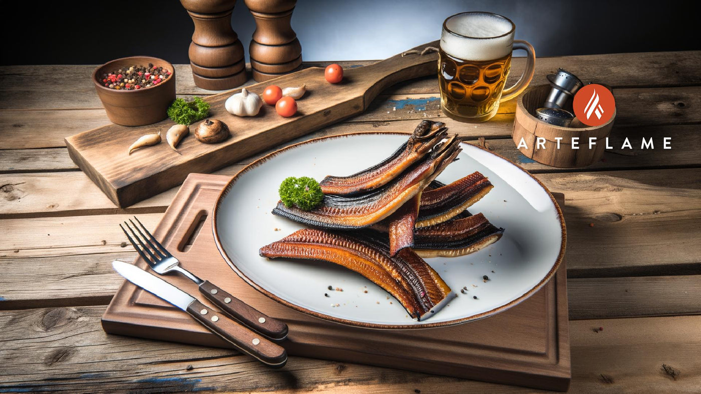 German Grilled Smoked Eel
