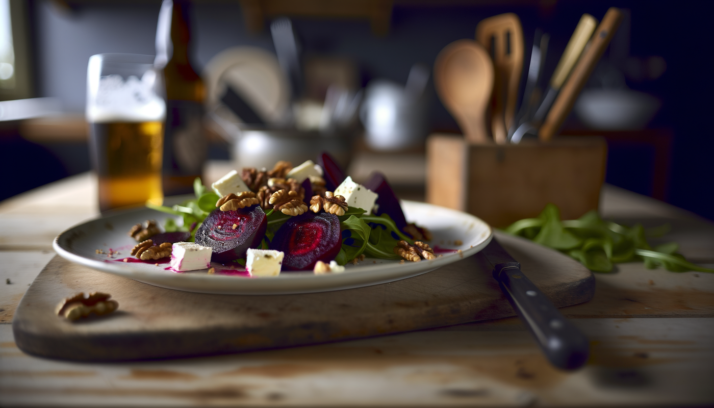 Finnish Roasted Beetroot and Goat Cheese Salad