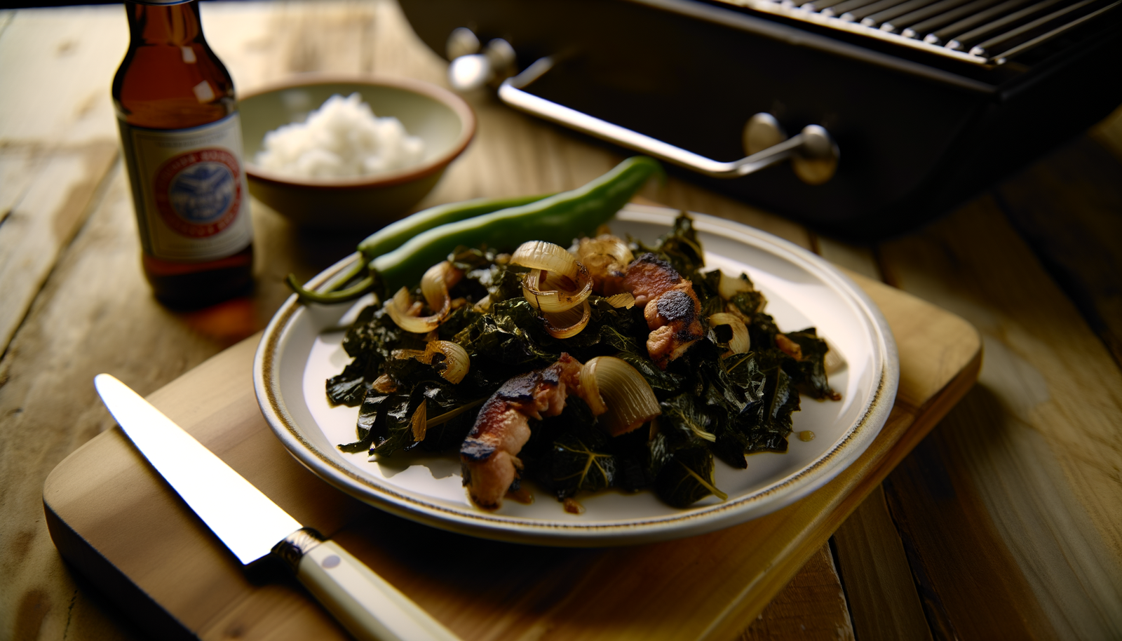 Alabama Grilled Southern Collard Greens