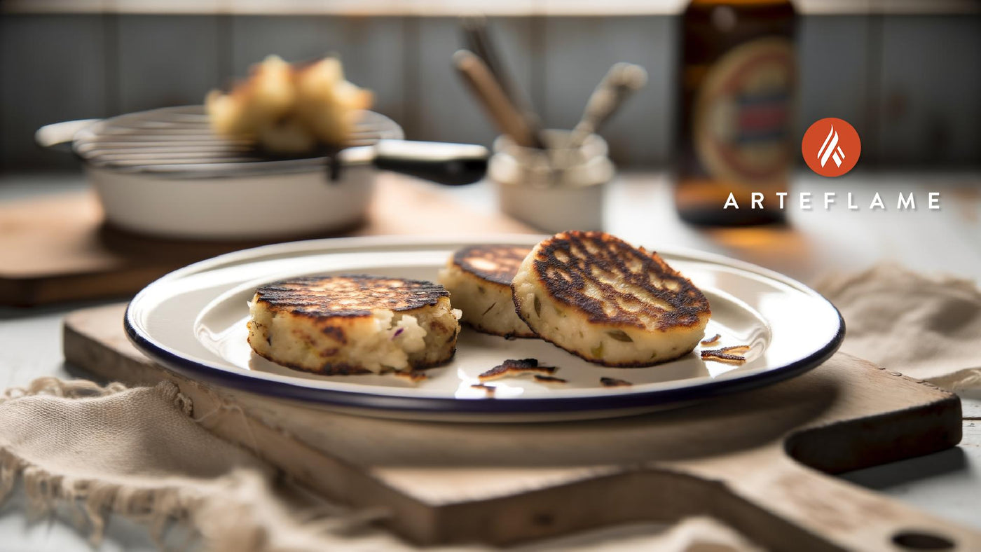 Scottish Grilled Neep and Tattie Cakes