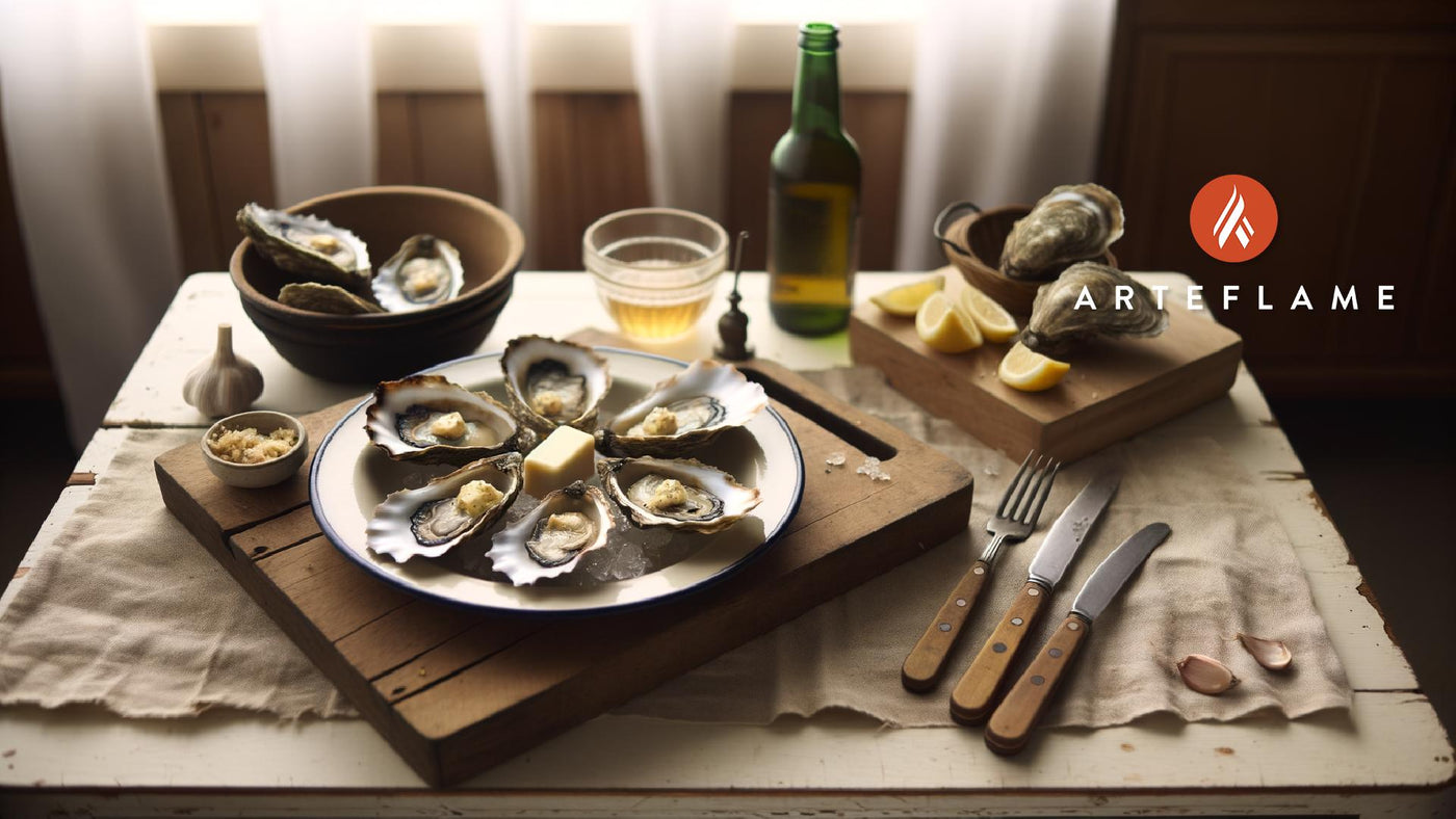 Grilled Oregon Oysters with Garlic Butter
