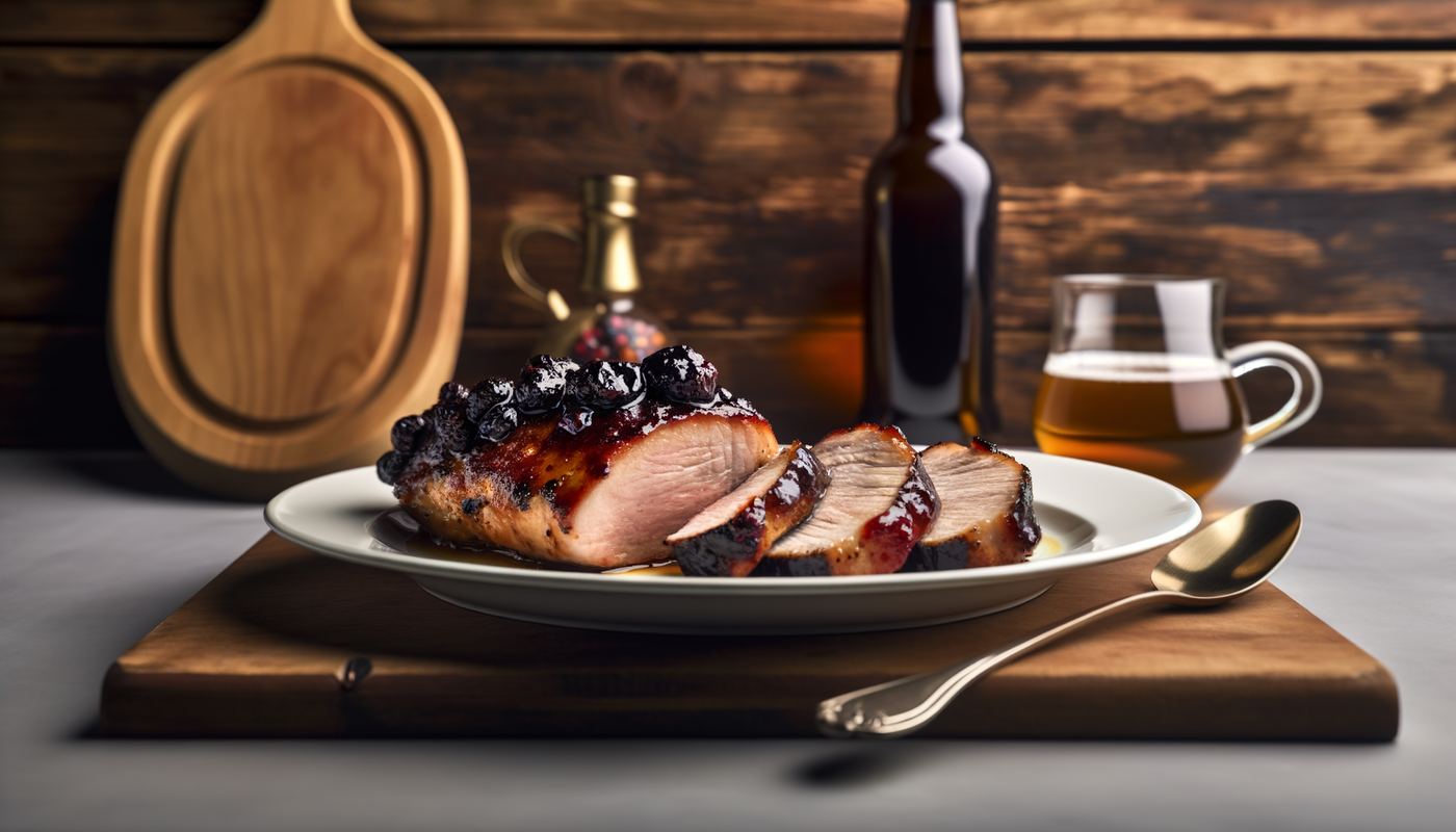 Kentucky Blackberry Bourbon Glazed Pork Tenderloin