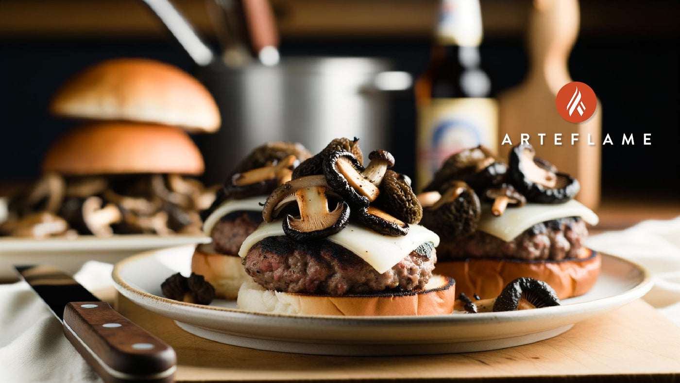 Grilled Michigan Morel Mushroom Burgers