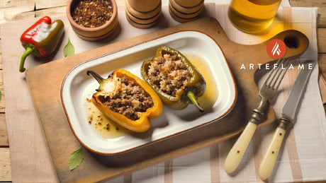 Albanian Stuffed Grilled Bell Peppers