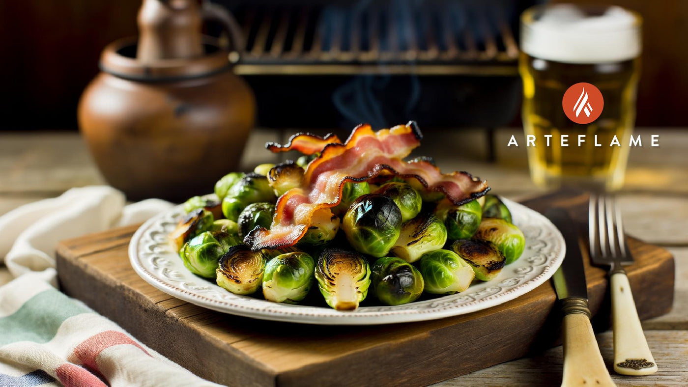 Canadian Charred Brussels Sprouts with Bacon