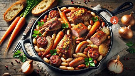 Grilled Cassoulet with Duck, Pork, and Sausage on the Arteflame