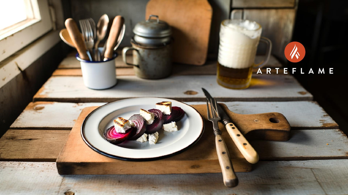 Swedish Smoky Grilled Beets with Goat Cheese