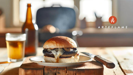 Grilled Idaho Mushroom Burgers on Arteflame Grill