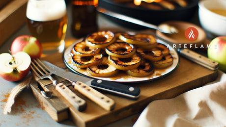 Fire-Roasted Swiss Apple Rings with Cinnamon & Cream