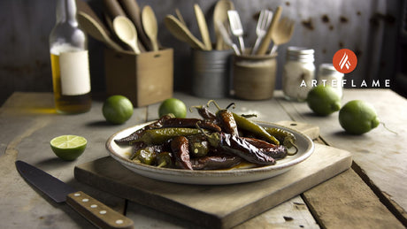 Mexican Chiles Toreados on the Arteflame Grill