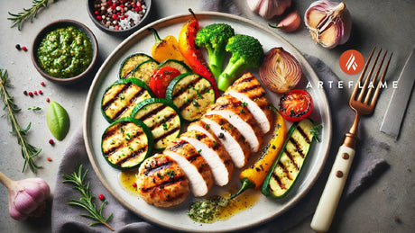 Easy Family Dinner Ideas: Grilled Chicken with Veggies and Garlic Herb Butter