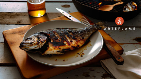 Grilled Whole Connecticut Bluefish on the Arteflame