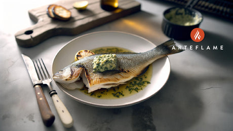 Grilled Connecticut Sea Bass with Herb Butter